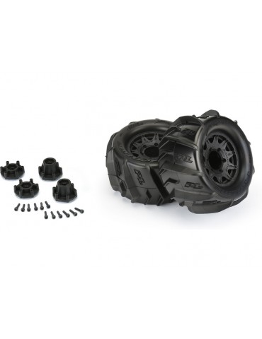 Pro-Line Wheels 2.8", Dumont Tires, Raid H12 Black Wheels (2)