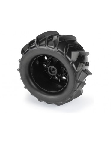 Pro-Line Wheels 2.8", Dumont Tires, Raid H12 Black Wheels (2)