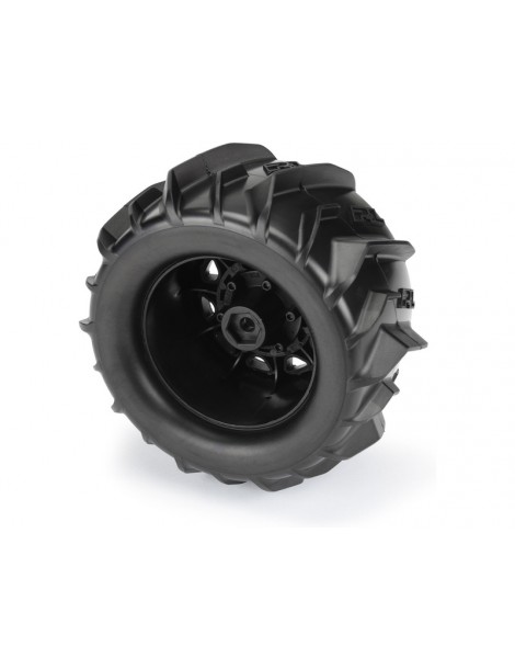 Pro-Line Wheels 2.8", Dumont Tires, Raid H12 Black Wheels (2)