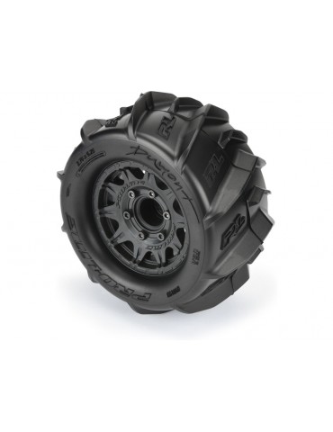 Pro-Line Wheels 2.8", Dumont Tires, Raid H12 Black Wheels (2)