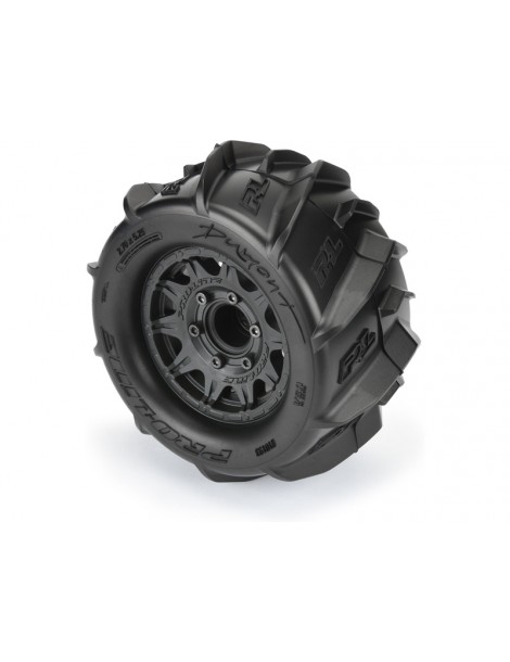 Pro-Line Wheels 2.8", Dumont Tires, Raid H12 Black Wheels (2)