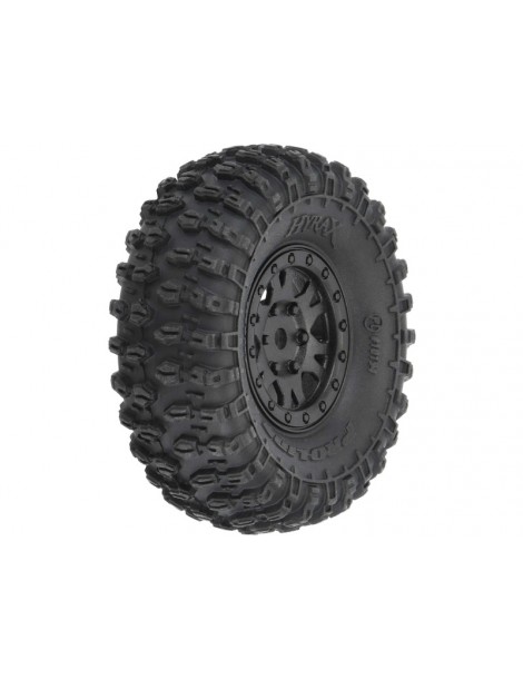 Pro-Line Wheels 1/24, Hyrax Tires, Impulse H7 Black Wheels (4)