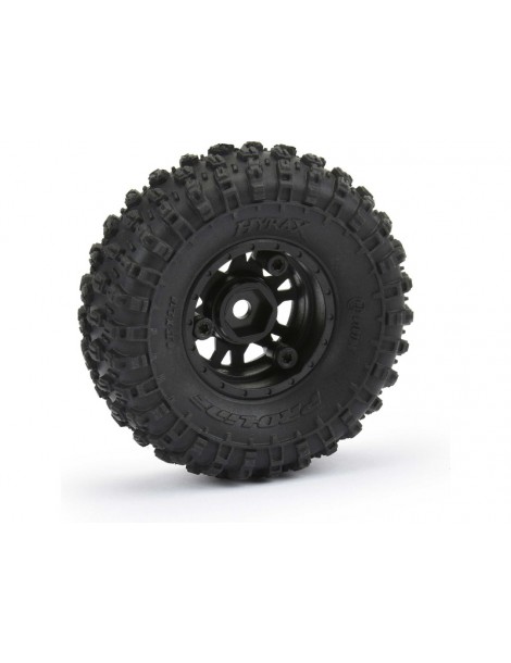 Pro-Line Wheels 1/24, Hyrax Tires, Impulse H7 Black Wheels (4)