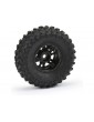 Pro-Line Wheels 1/24, Hyrax Tires, Impulse H7 Black Wheels (4)
