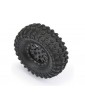 Pro-Line Wheels 1/24, Hyrax Tires, Impulse H7 Black Wheels (4)