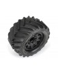 Pro-Line Wheels 2.8", Demolisher Tires, Raid H12 Black Wheels (2)