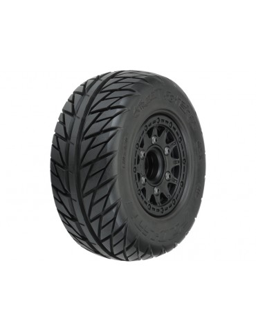 Pro-Line Wheels 2.2/3.0", Street Fighter SC Tires, Raid H12 Black Wheels (2)