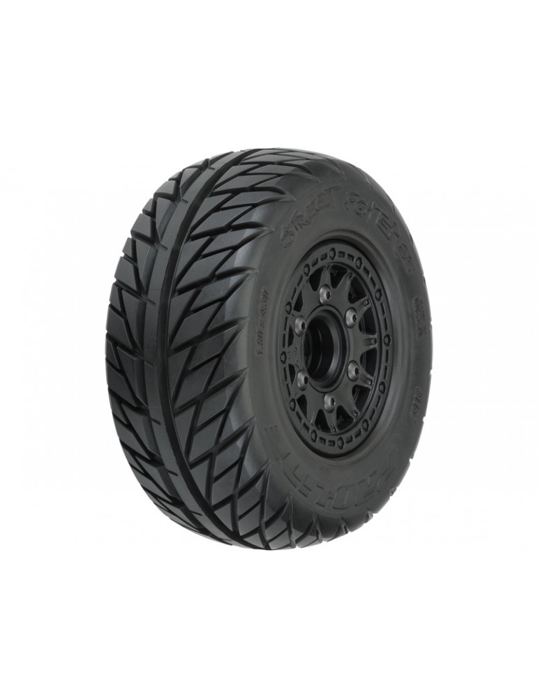 Pro-Line Wheels 2.2/3.0", Street Fighter SC Tires, Raid H12 Black Wheels (2)