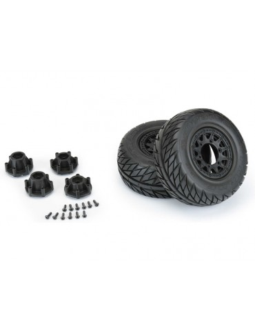 Pro-Line Wheels 2.2/3.0", Street Fighter SC Tires, Raid H12 Black Wheels (2)