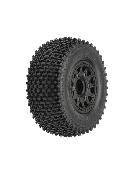 Pro-Line Wheels 2.2/3.0", Gladiator M2 SC Tires, Raid H12 Black Wheels (2)