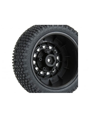 Pro-Line Wheels 2.2/3.0", Gladiator M2 SC Tires, Raid H12 Black Wheels (2)