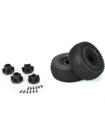 Pro-Line Wheels 2.2/3.0", Gladiator M2 SC Tires, Raid H12 Black Wheels (2)