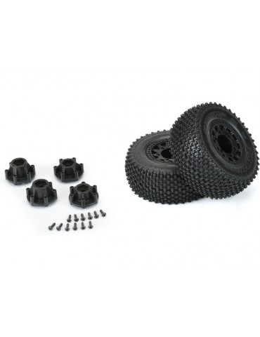Pro-Line Wheels 2.2/3.0", Gladiator M3 SC Tires, Raid H12 Black Wheels (2)