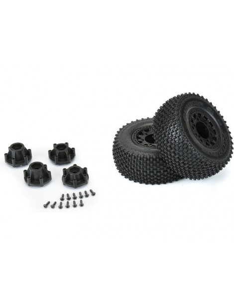 Pro-Line Wheels 2.2/3.0", Gladiator M3 SC Tires, Raid H12 Black Wheels (2)