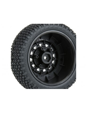 Pro-Line Wheels 2.2/3.0", Gladiator M3 SC Tires, Raid H12 Black Wheels (2)