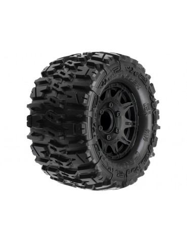 Pro-Line Wheels 2.8", Trencher Tires, Raid H12 Black Wheels (2)