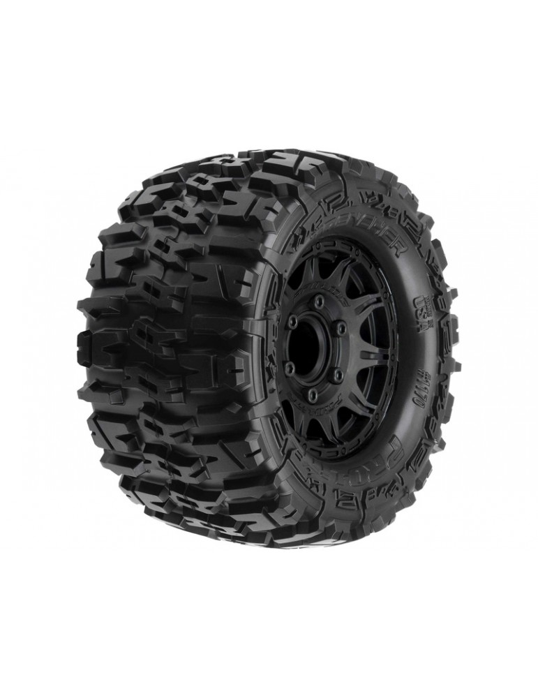 Pro-Line Wheels 2.8", Trencher Tires, Raid H12 Black Wheels (2)