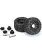 Pro-Line Wheels 2.8", Trencher Tires, Raid H12 Black Wheels (2)