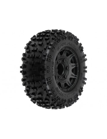 Pro-Line Wheels 2.8", Badlands Tires, Raid H12 Black Wheels (2)
