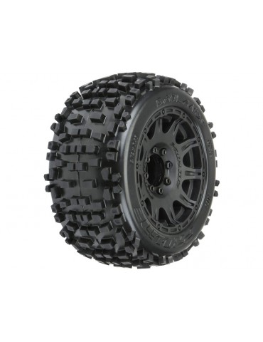 Pro-Line Wheels 3.8", Badlands 3.8" MT H17mm Blk Raid (2)