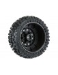 Pro-Line Wheels 2.2/3.0", Badlands SC Tires, Raid H12 Black Wheels (2)