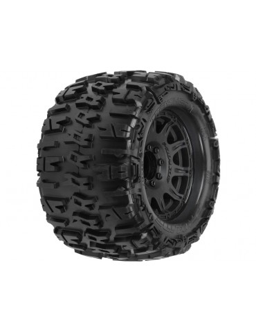 Pro-Line Wheels 3.8", Trencher X Tires, Raid H17 Black Wheels (2)