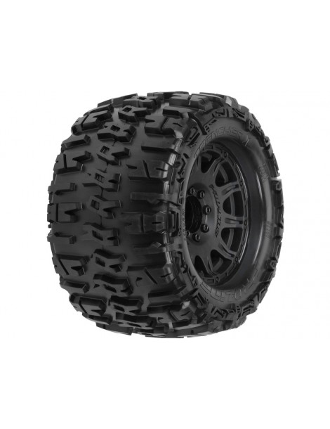 Pro-Line Wheels 3.8", Trencher X Tires, Raid H17 Black Wheels (2)