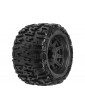 Pro-Line Wheels 3.8", Trencher X Tires, Raid H17 Black Wheels (2)