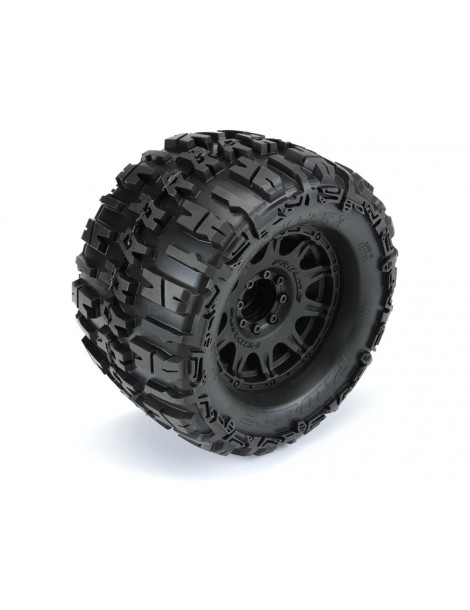 Pro-Line Wheels 3.8", Trencher X Tires, Raid H17 Black Wheels (2)