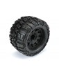 Pro-Line Wheels 3.8", Trencher X Tires, Raid H17 Black Wheels (2)