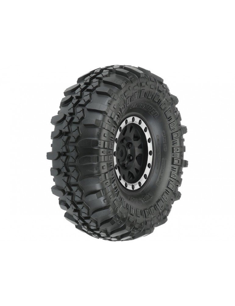 Pro-Line Wheels 1.9", Interco Super Swamper XL G8 Tires, Impulse H12 Black/Silver Wheel (2)