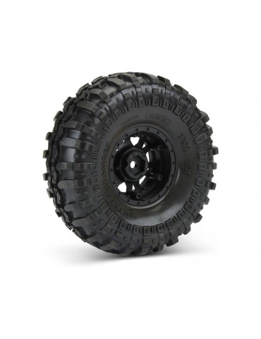 Pro-Line Wheels 1.9", Interco Super Swamper XL G8 Tires, Impulse H12 Black/Silver Wheel (2)