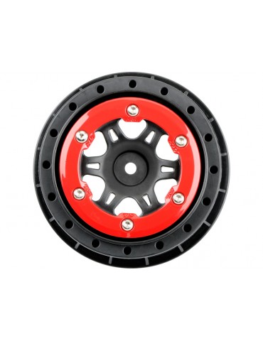 Pro-Line Wheels 2.2/3.0" Split Six Front H12 Short Course Red/Black (2)