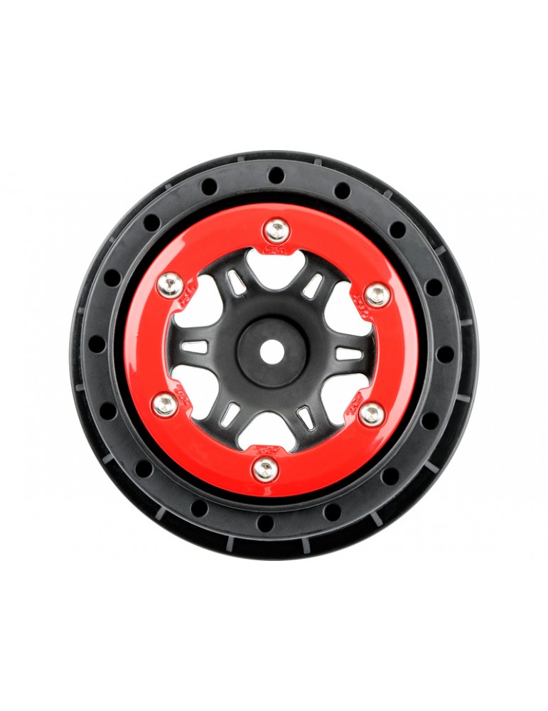 Pro-Line Wheels 2.2/3.0" Split Six Front H12 Short Course Red/Black (2)