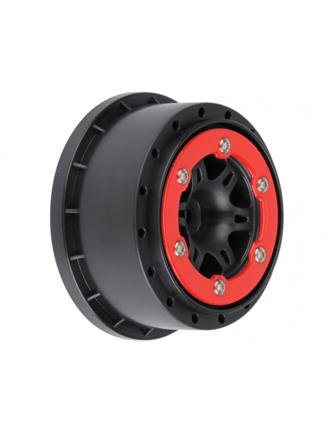Pro-Line Wheels 2.2/3.0" Split Six Rear H12 Short Course Red/Black (2)