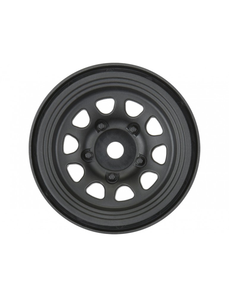 Pro-Line Wheels 1.55" Keystone Front/Rear H12 Rock Crawler Black (2)