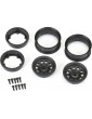 Pro-Line Wheels 1.55" Keystone Front/Rear H12 Rock Crawler Black (2)