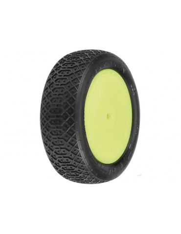 Pro-Line Wheels 2.2", Electron MC 2WD Buggy Front Tires, Velocity H12mm Yellow Wheels (2)