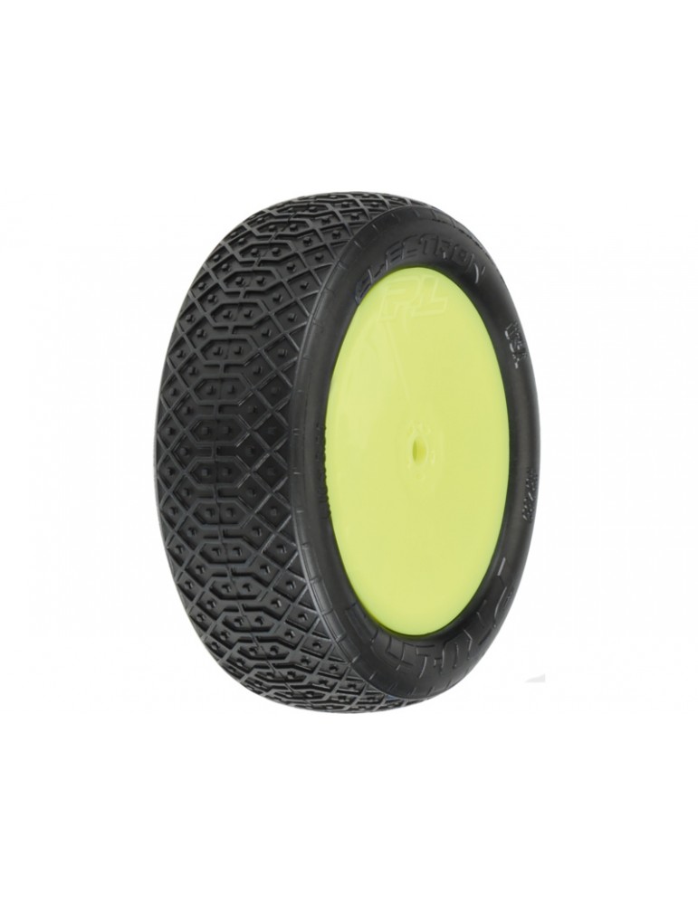 Pro-Line Wheels 2.2", Electron MC 2WD Buggy Front Tires, Velocity H12mm Yellow Wheels (2)