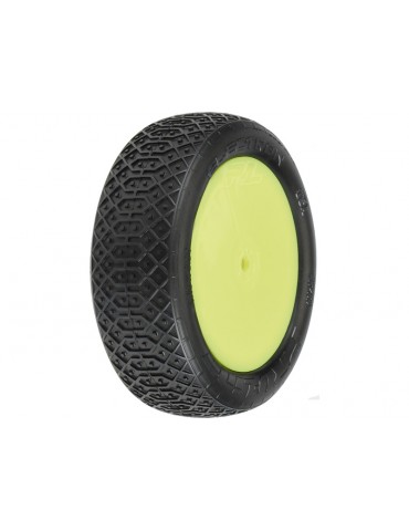 Pro-Line Wheels 2.2", Electron MC 2WD Buggy Front Tires, Velocity H12mm Yellow Wheels (2)