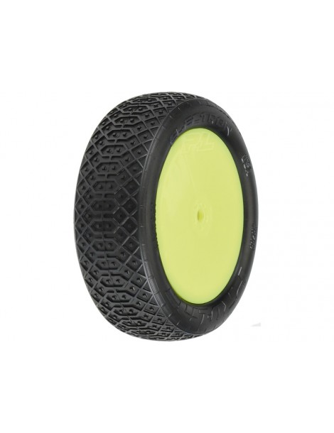 Pro-Line Wheels 2.2", Electron MC 2WD Buggy Front Tires, Velocity H12mm Yellow Wheels (2)