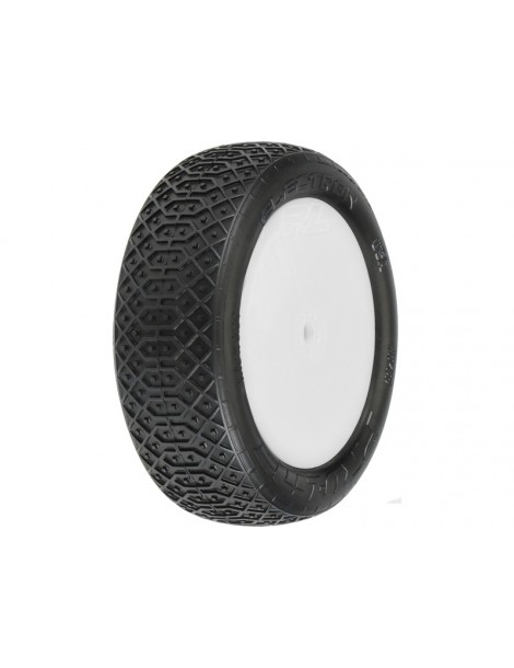 Pro-Line Wheels 2.2", Electron MC 2WD Buggy Front Tires, Velocity H12mm White Wheels (2)