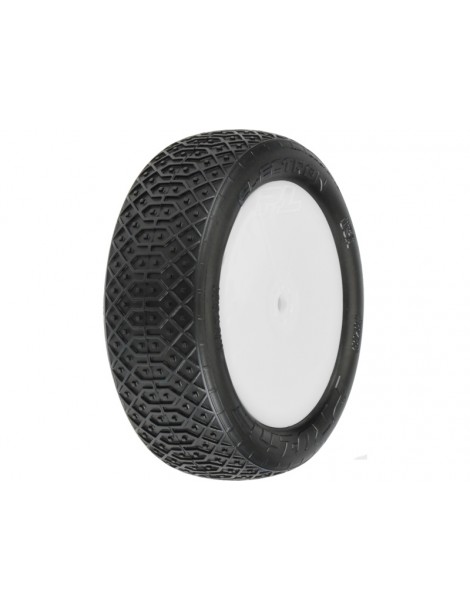 Pro-Line Wheels 2.2", Electron MC 2WD Buggy Front Tires, Velocity H12mm White Wheels (2)