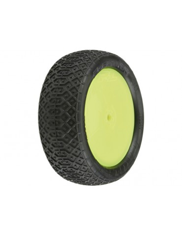 Pro-Line Wheels 2.2", Electron MC 4WD Buggy Front Tires, Velocity H12 Yellow Wheels (2)