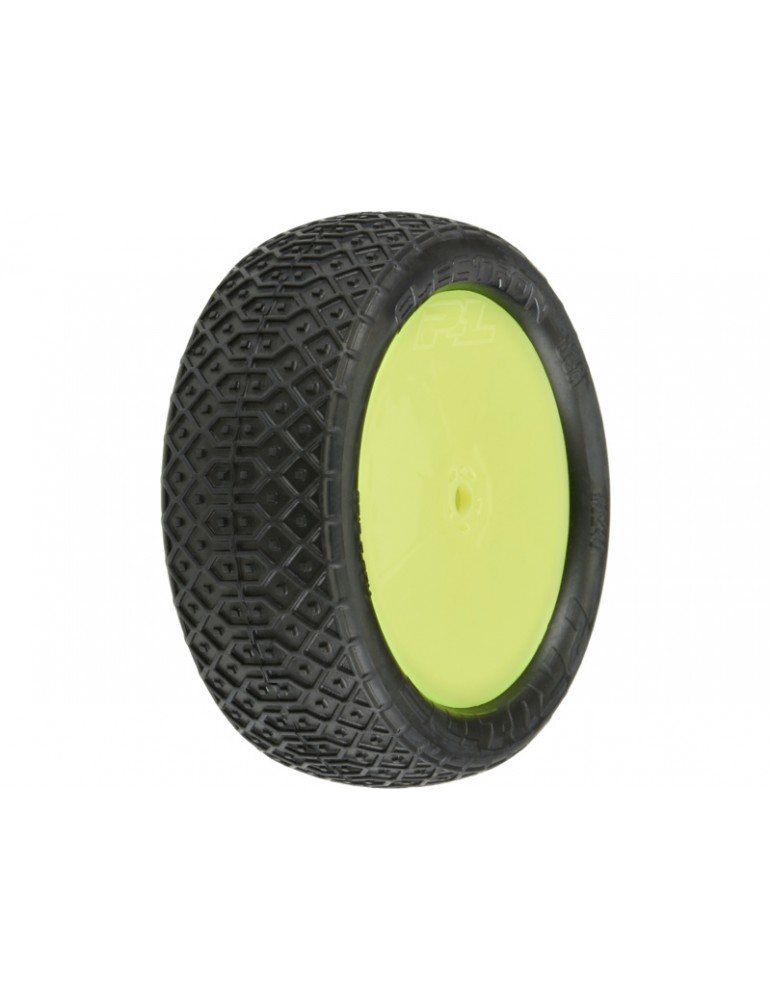 Pro-Line Wheels 2.2", Electron MC 4WD Buggy Front Tires, Velocity H12 Yellow Wheels (2)