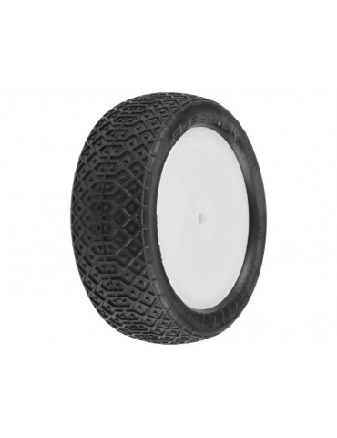 Pro-Line Wheels 2.2", Electron MC 4WD Buggy Front Tires, Velocity H12 White Wheels (2)