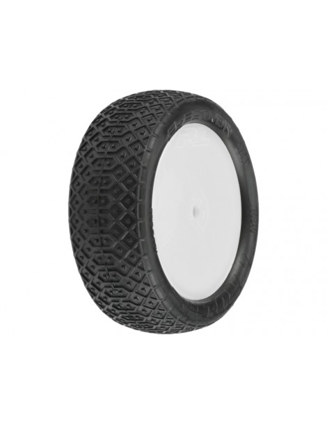 Pro-Line Wheels 2.2", Electron MC 4WD Buggy Front Tires, Velocity H12 White Wheels (2)