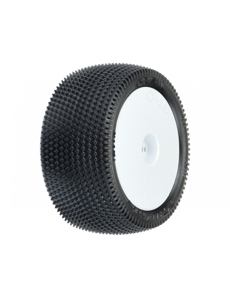 Pro-Line Wheels 2.2", Prism 2.0 Z3 Buggy Rear Tires, Velocity H12 White Wheels (2)