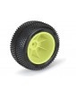 Pro-Line Wheels 1/18, Prism Carpet Mini-B Rear Tires, H8 Yellow Wheels (2) (Losi Mini-B)