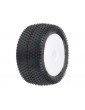 Pro-Line Wheels 1/18, Prism Carpet Mini-B Rear Tires, H8 White Wheels (2) (Losi Mini-B)